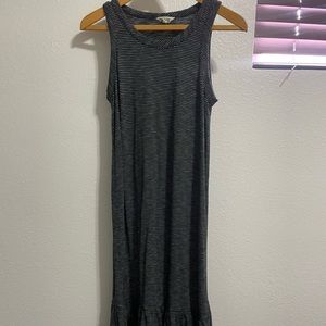Madewell black and white maxi dress